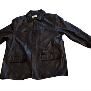 NWT Roundtree & Yorke Lexington Genuine Lambskin Leather Jacket Black Size 2X